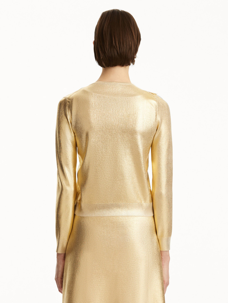 GOLD FOIL CHERRY BLOSSOM CARDIGAN 4