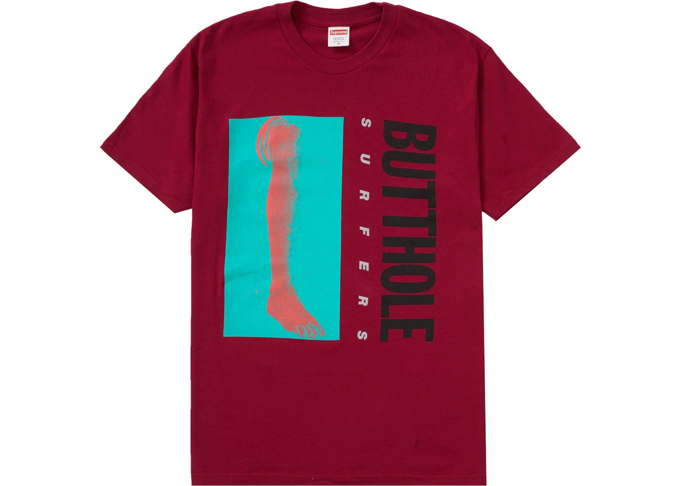 Supreme Butthole Surfers Leg Tee Dark Magenta - 1