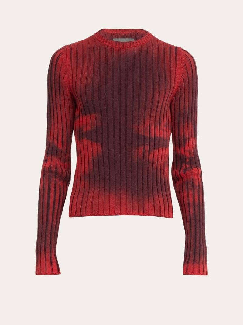 DENIM PRINT SWEATER 1