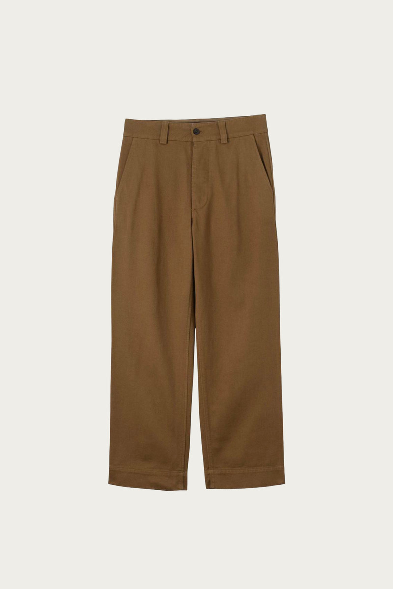 MHL Simple Trousers - Tobacco Raised Cotton Drill 1