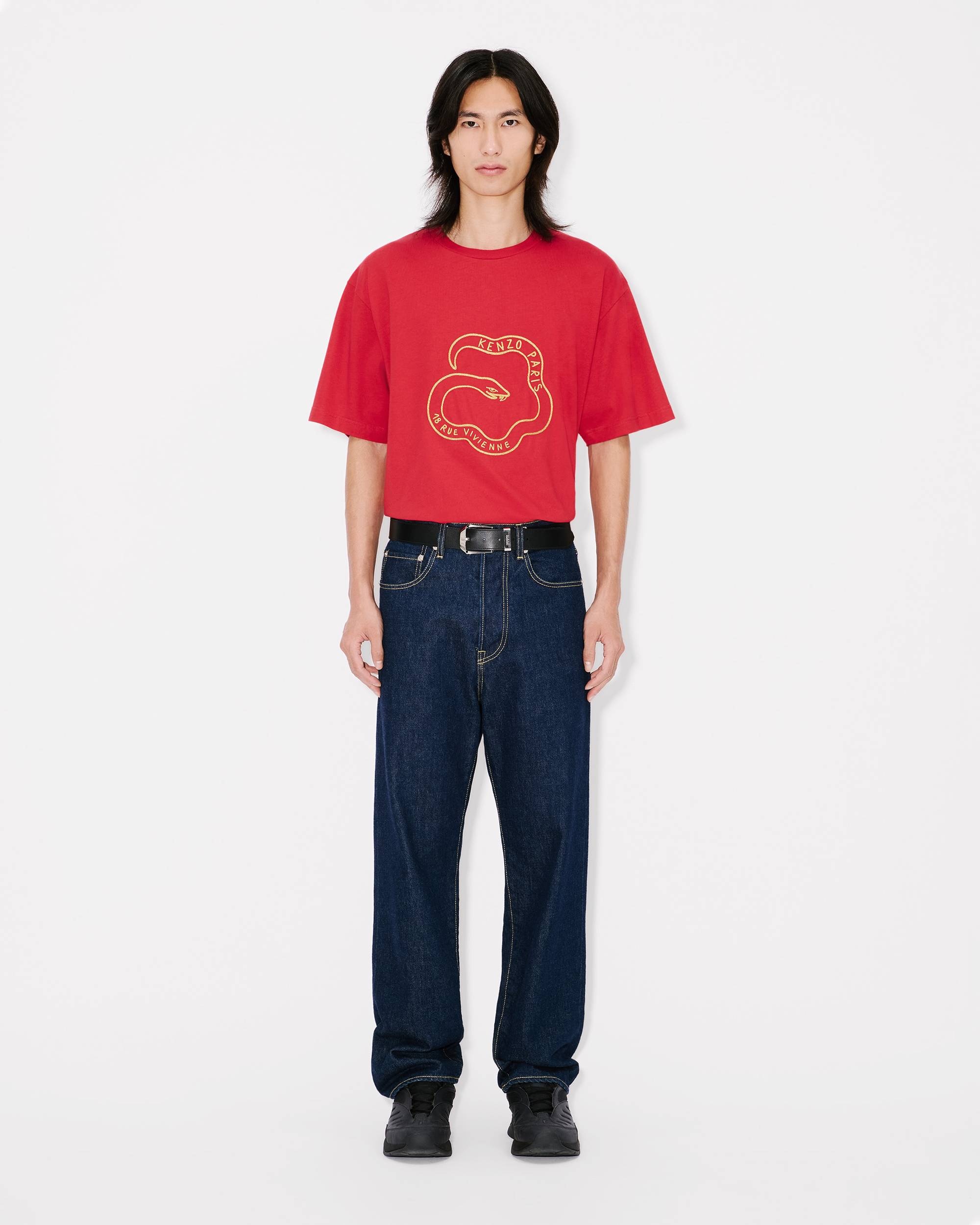 'Lunar New Year' embroidered oversized T-shirt in cotton - 5