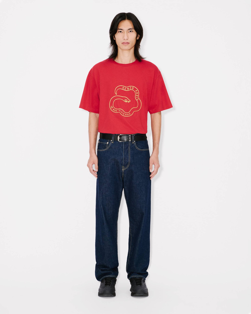 'Lunar New Year' embroidered oversized T-shirt in cotton 5