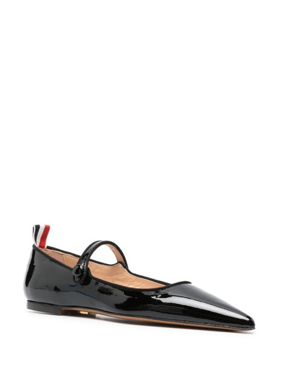 Thom Browne POINTED THOM JOHN FLAT IN SOFT PATENT LEATHER outlook