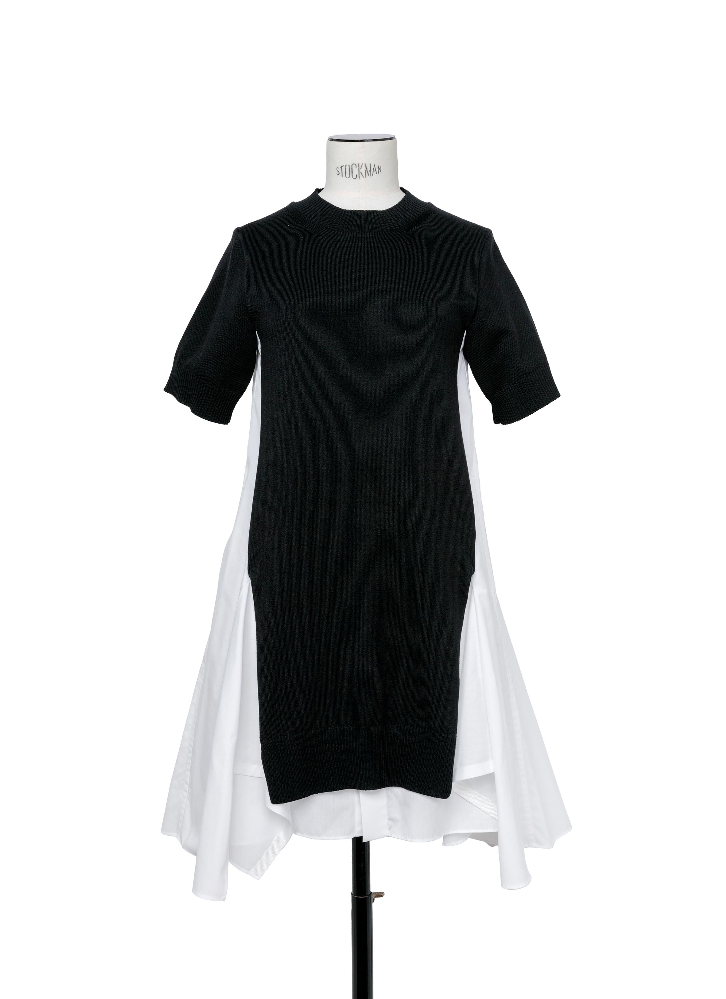 sacai Cotton Poplin x Knit Dress | REVERSIBLE