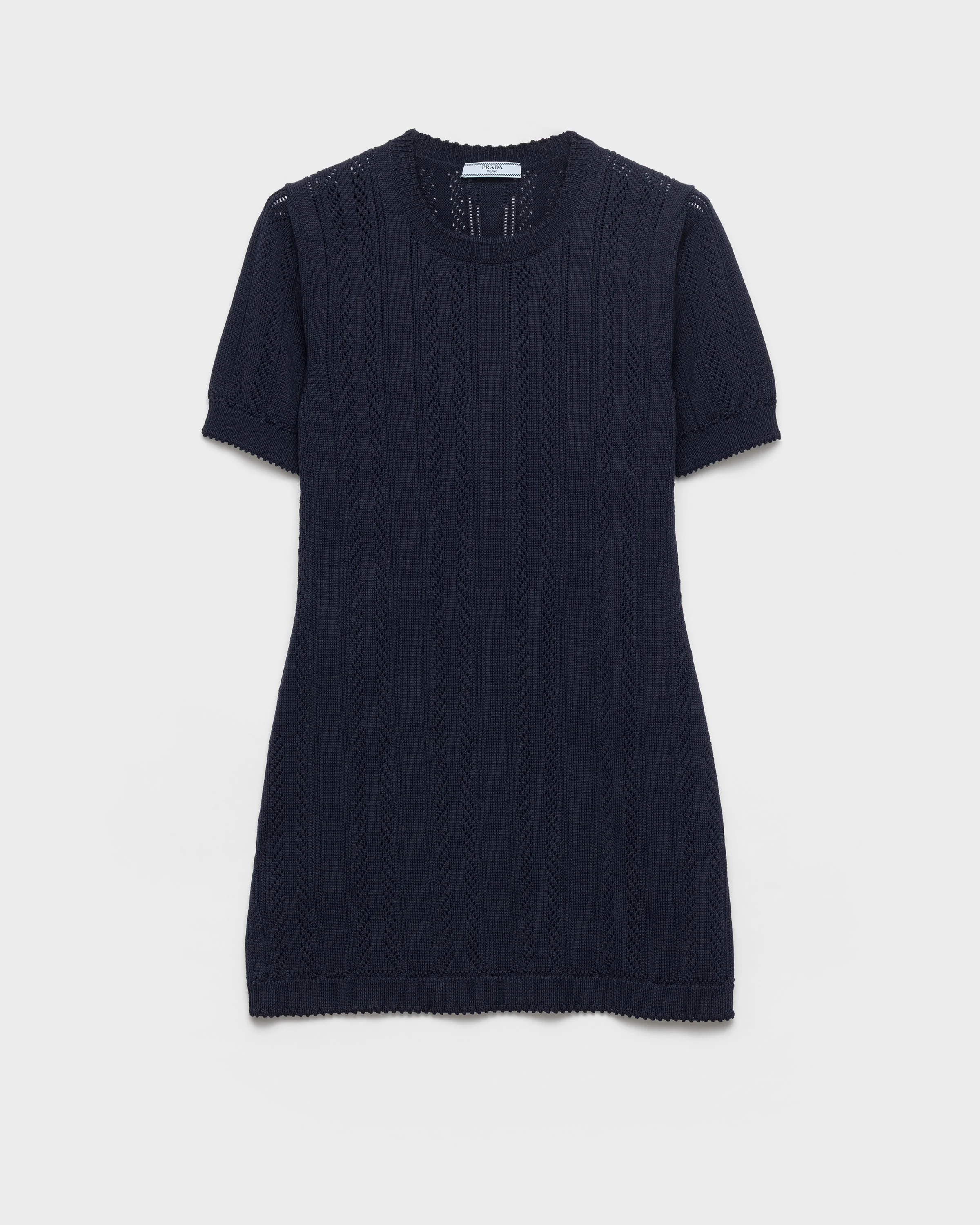 Openwork cotton mini-dress - 1