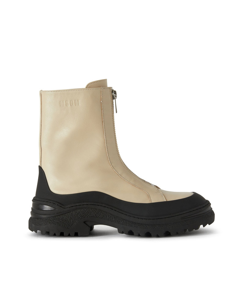 MSGN Track Sole Boots in Leather 1