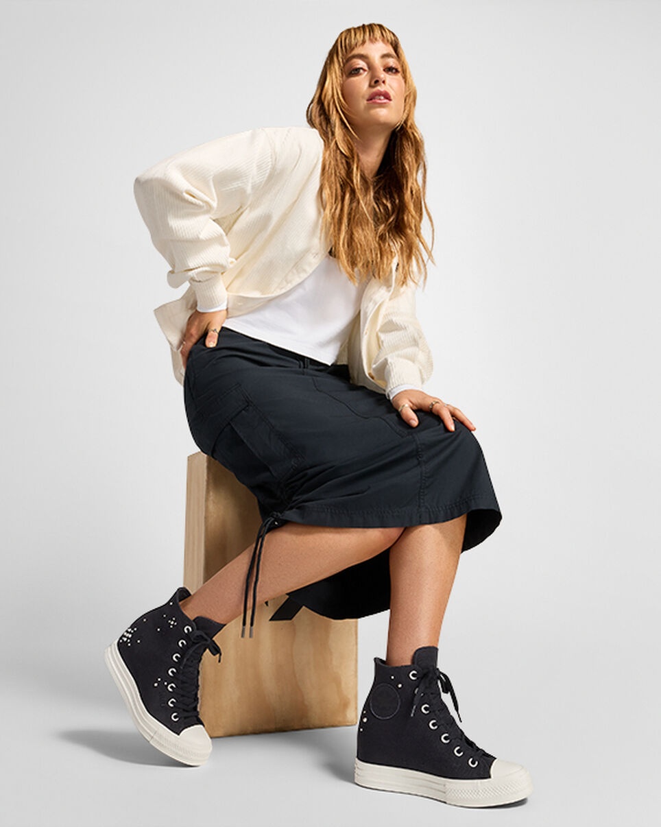 Chuck Taylor All Star Wedge Platform Pearls & Studs - 10