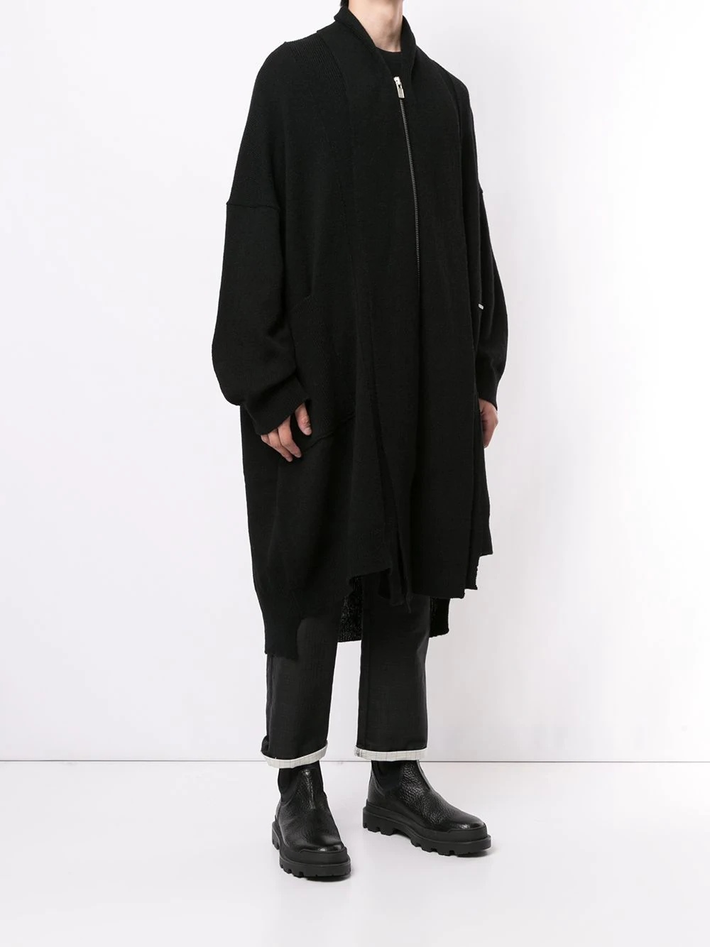 oversized longline cardigan - 3