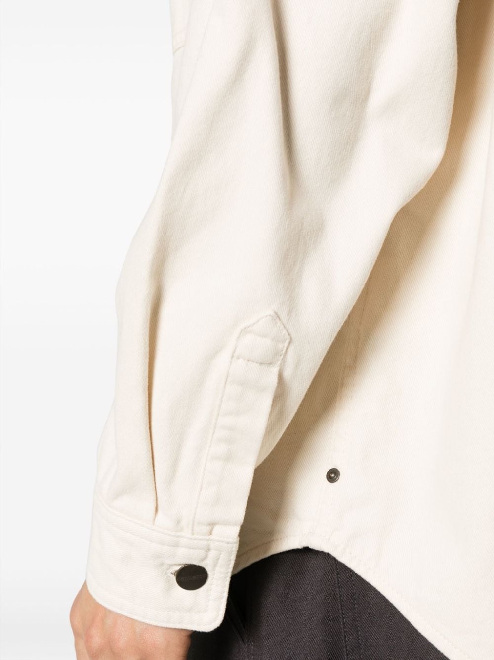 logo-patch cotton shirt - 5
