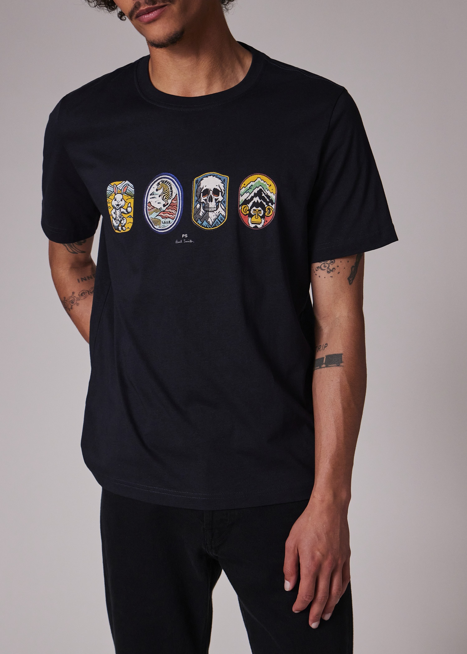 Navy 'Badges' T-Shirt - 5