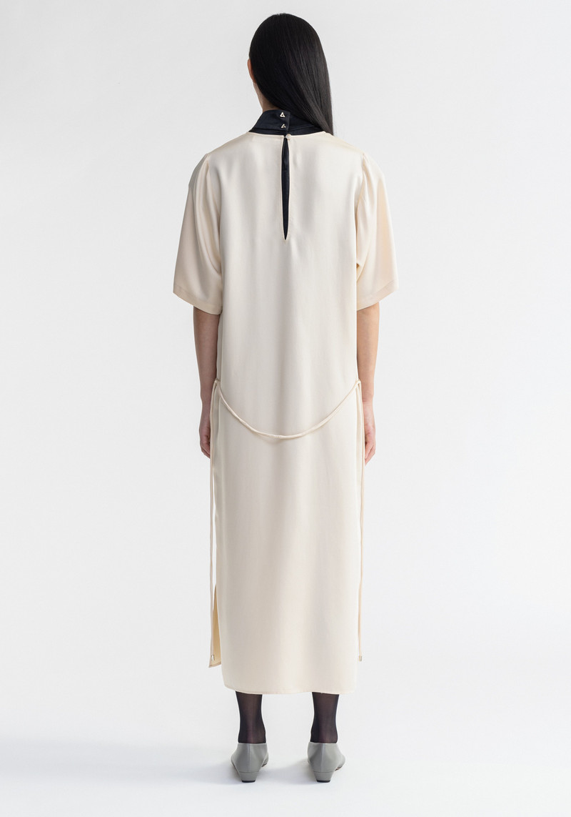 EVE Cupro maxi dress with belt 3