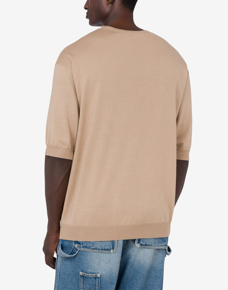 Moschino WOOL AND SILK SWEATER GOLDEN M outlook