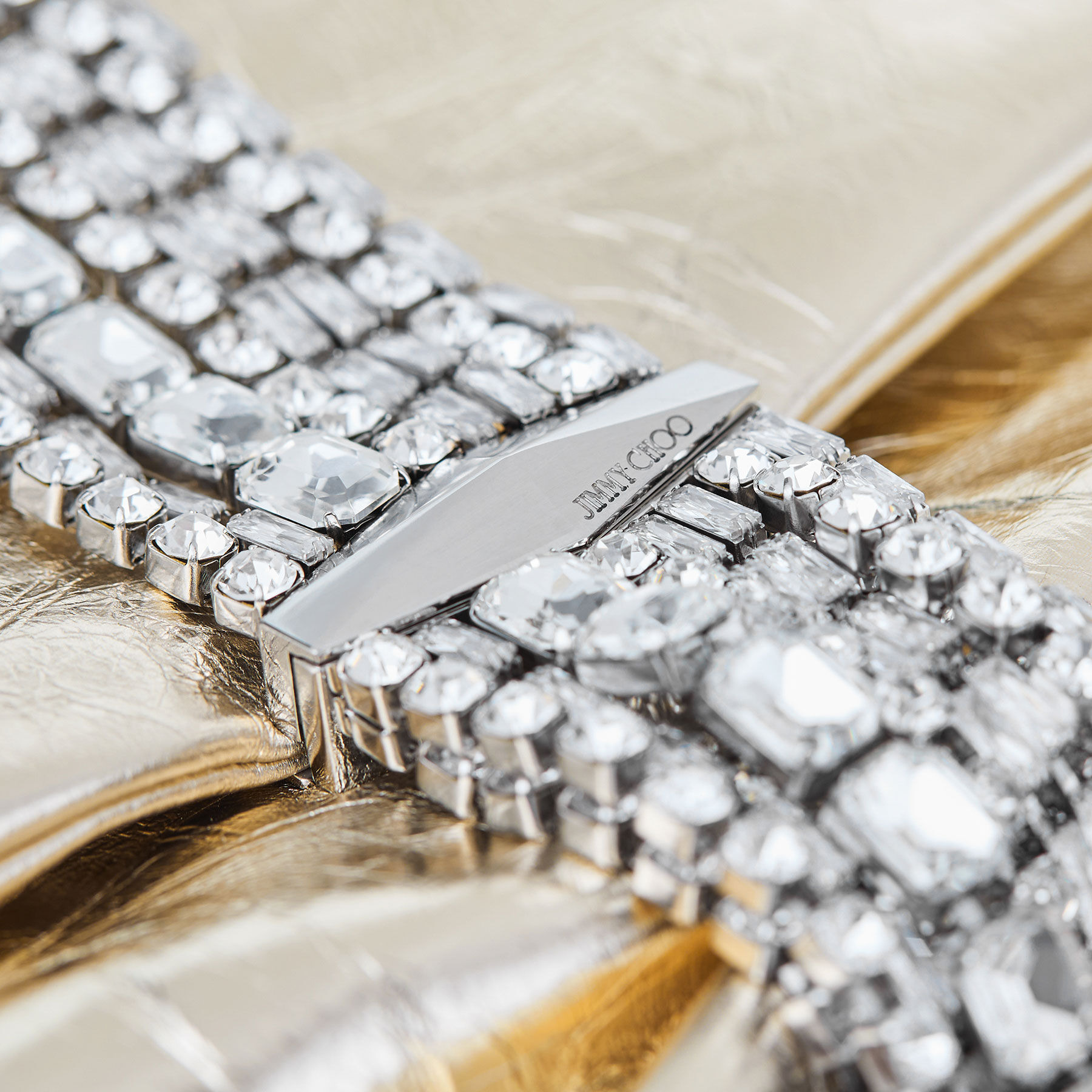 Zandra
Platinum Vintage Metallic Leather Clutch Bag - 4