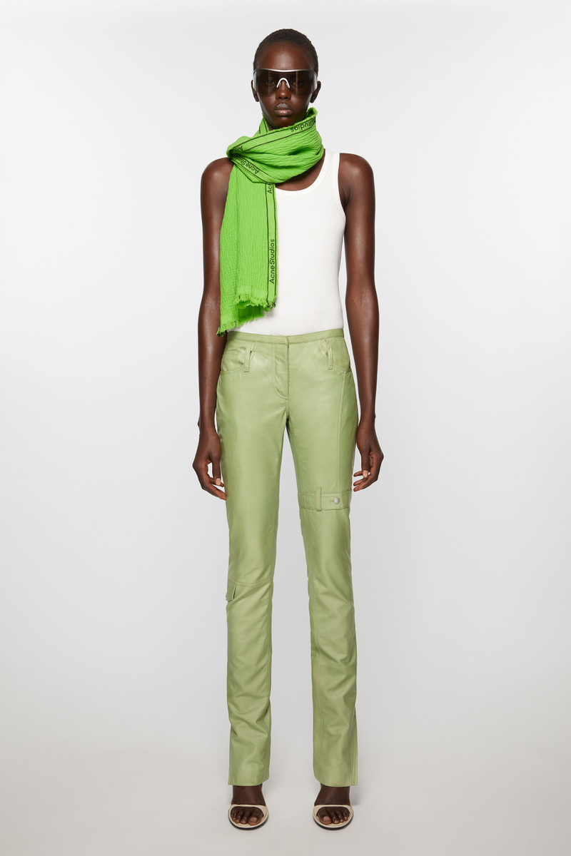 Acne Studios Logo tape scarf - Green outlook