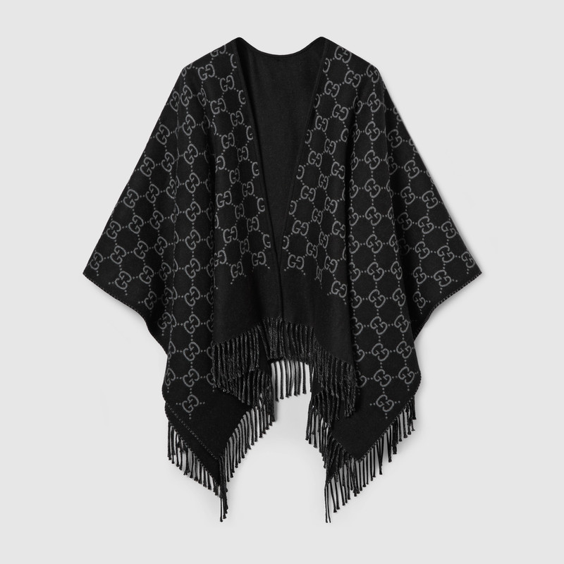 GG wool jacquard cape 1