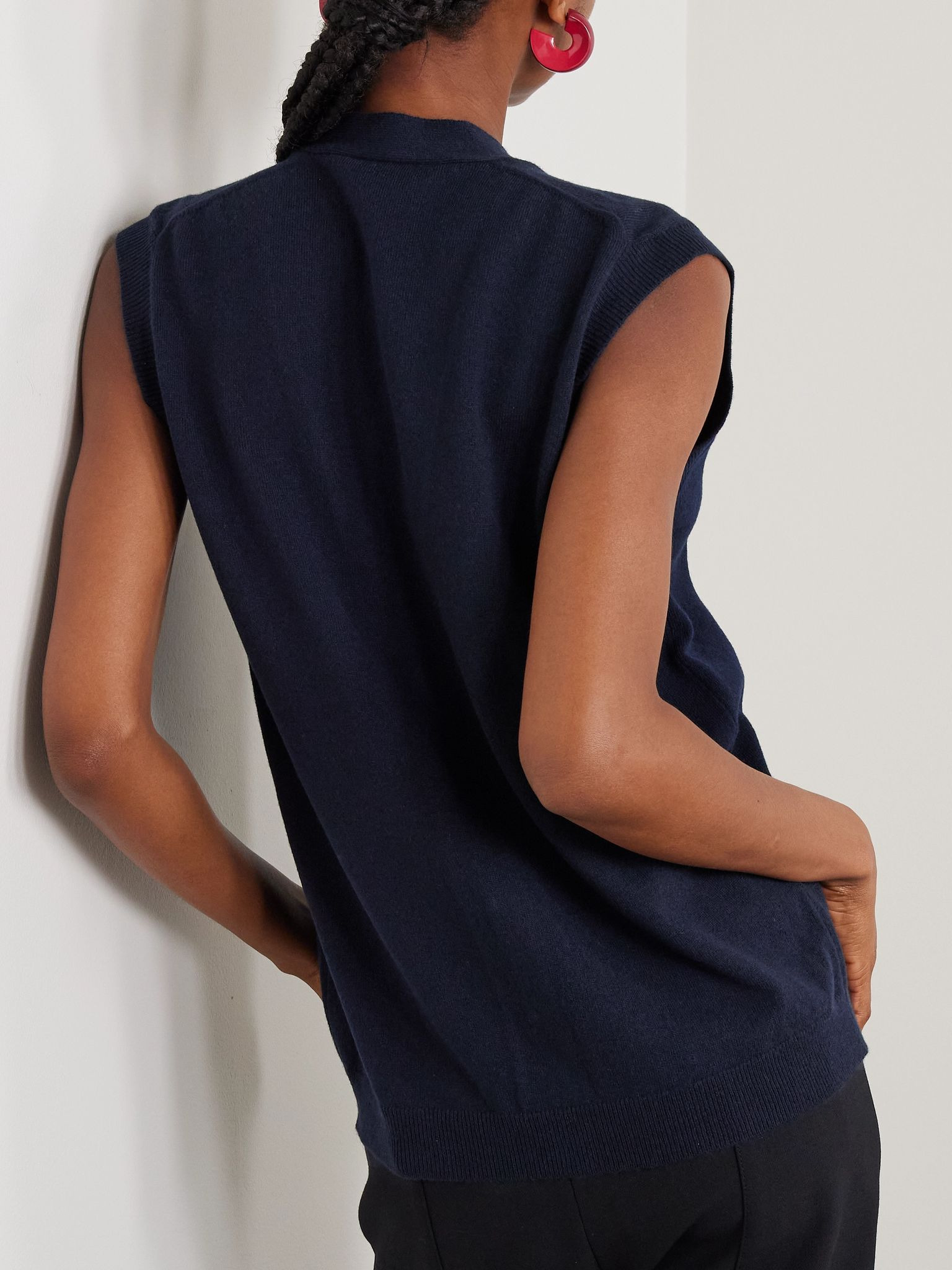 Highland wool and cashmere-blend vest Navy - 3