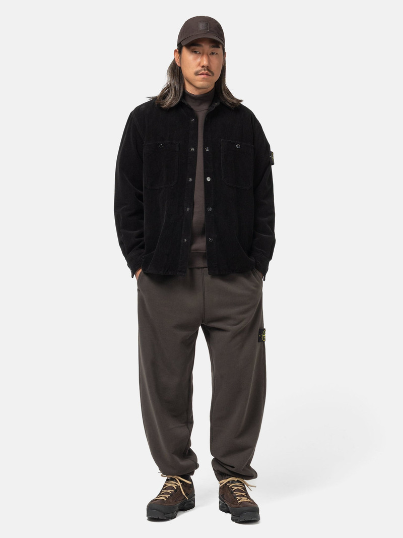 Stone Island Organic Cotton Loose Fit Sweatpants Lead Grey outlook