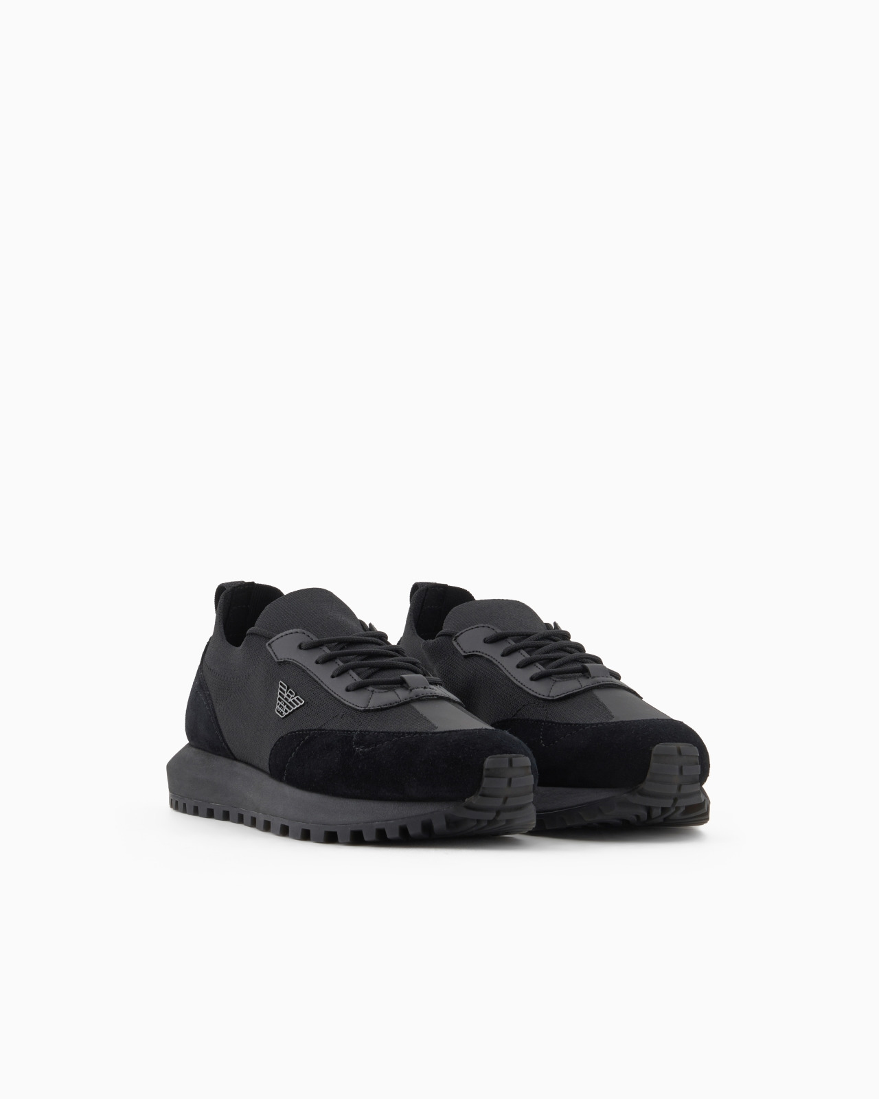 Knit sneakers with suede details - 2