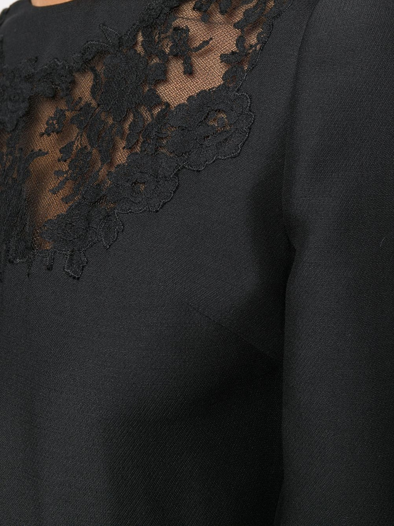 lace insert short dress 5
