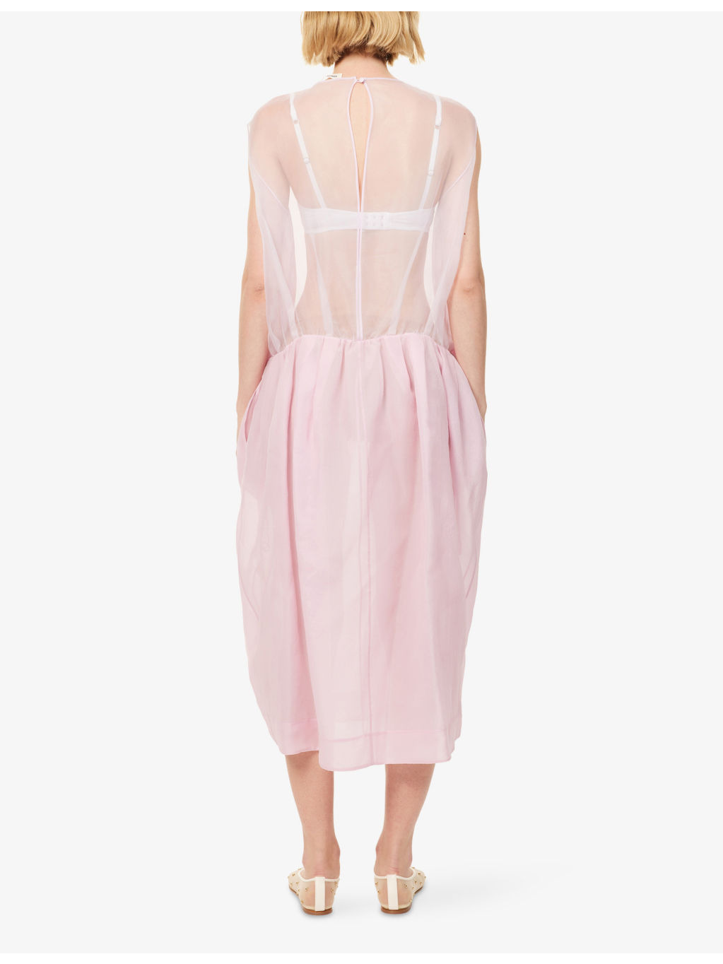 Noah Ruched Silk Midi Dress - 4