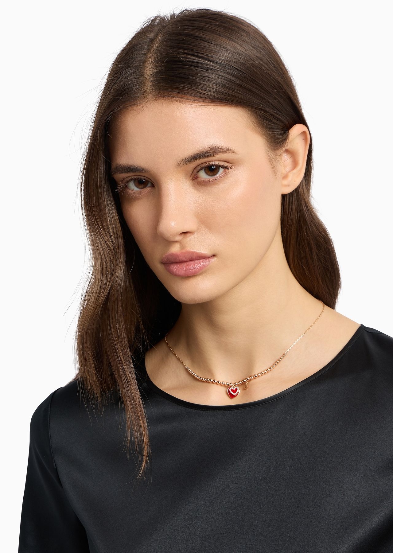 Rose Gold-Tone Brass Beaded Necklace - 3