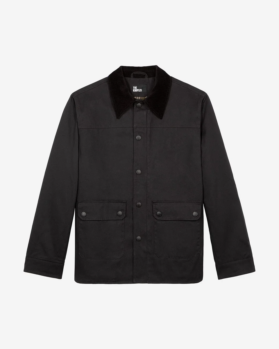 NAVY COTTON JACKET - 1