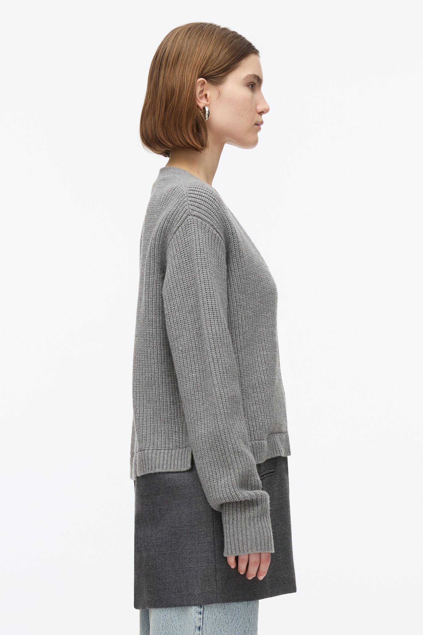 Hybrid Cardigan with Blazer Hem - 4