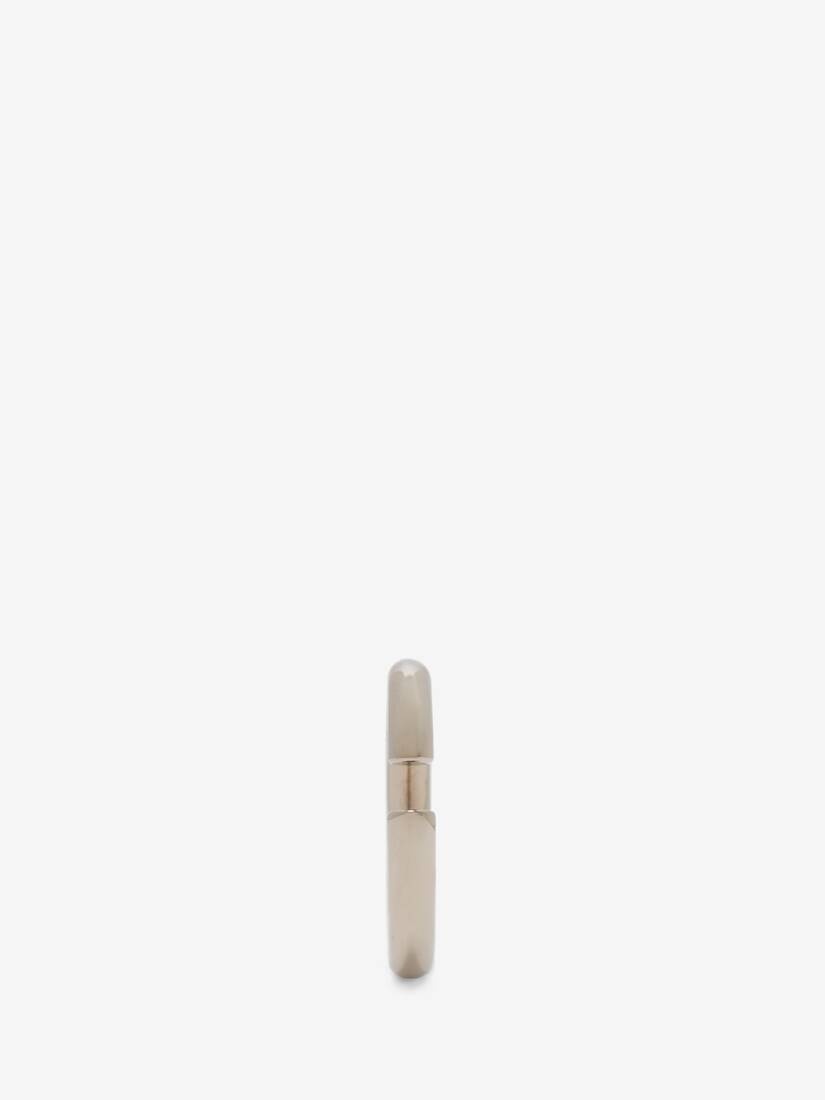 Men's Oval Ear Cuff in Antique Silver - 5