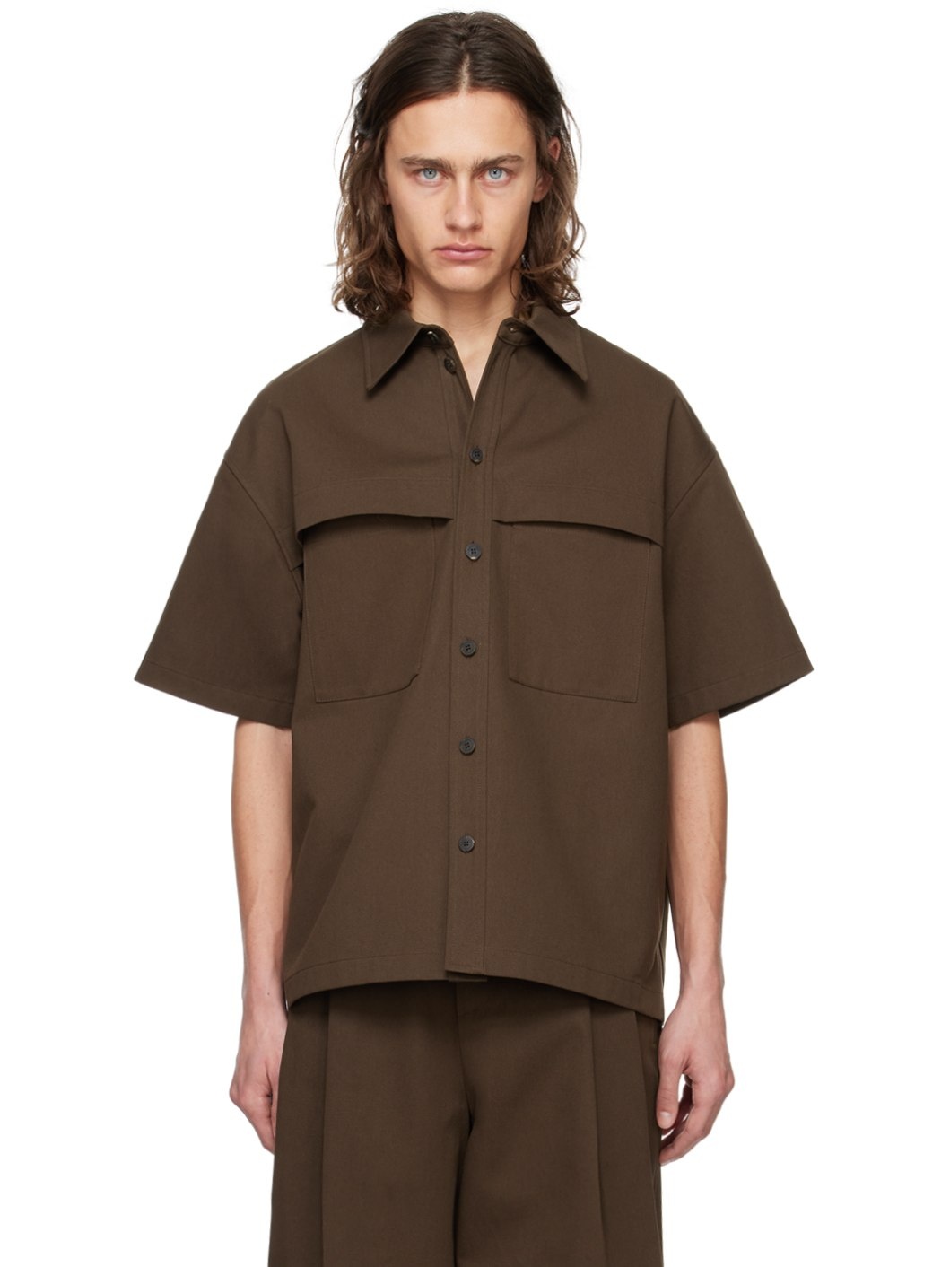 Brown Layered Shirt - 1