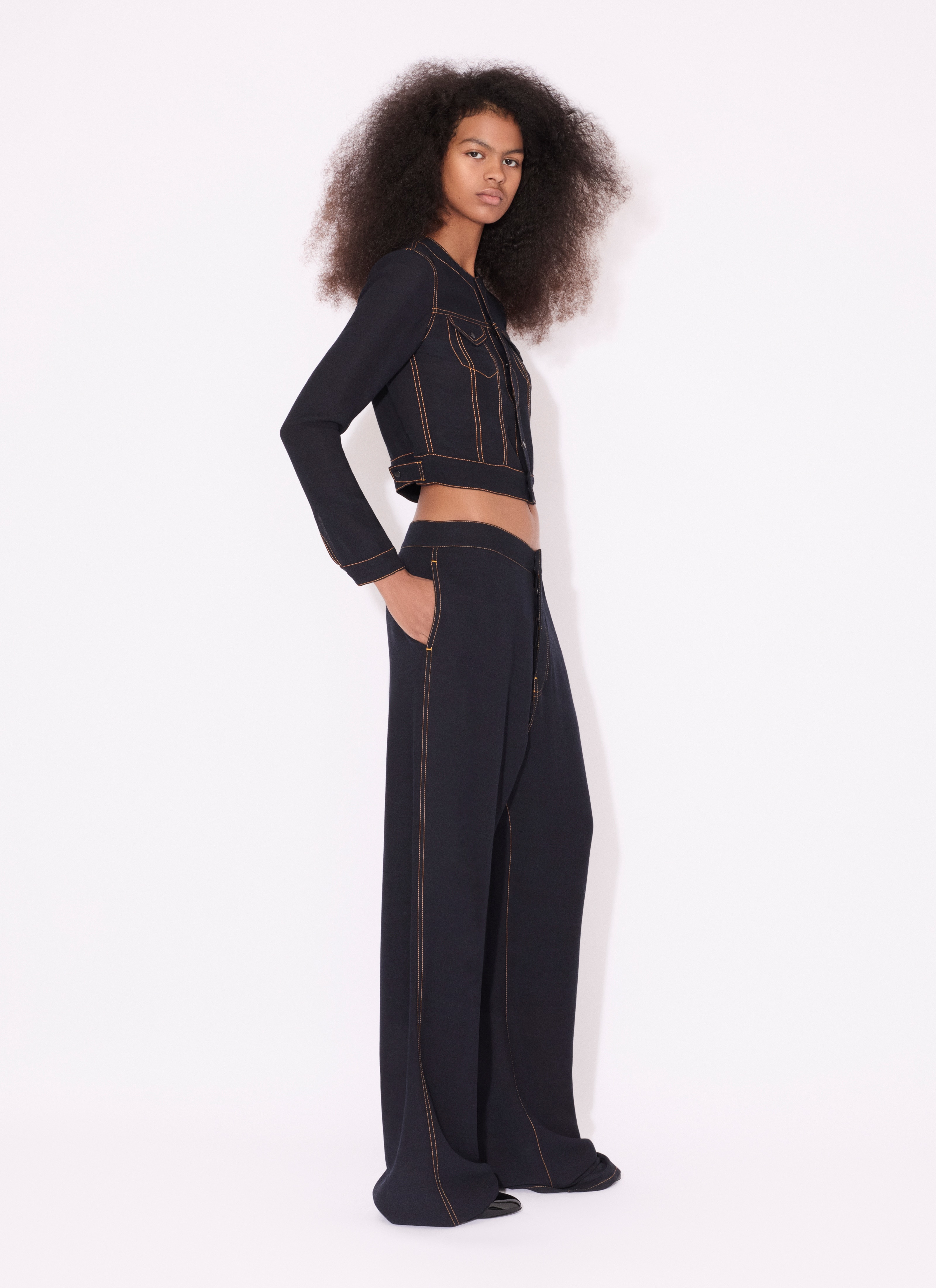 CROPPED FLUID JACKET - 4