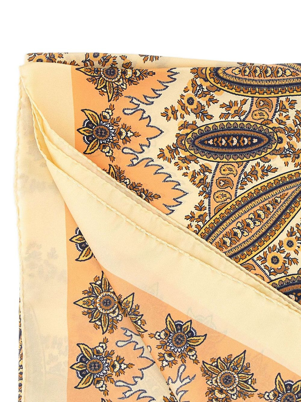 paisley print silk scarf - 2