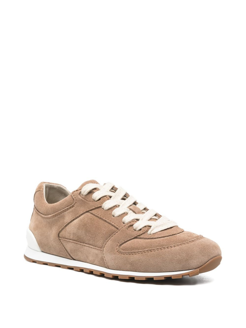 Brunello Cucinelli suede panelled trainers outlook