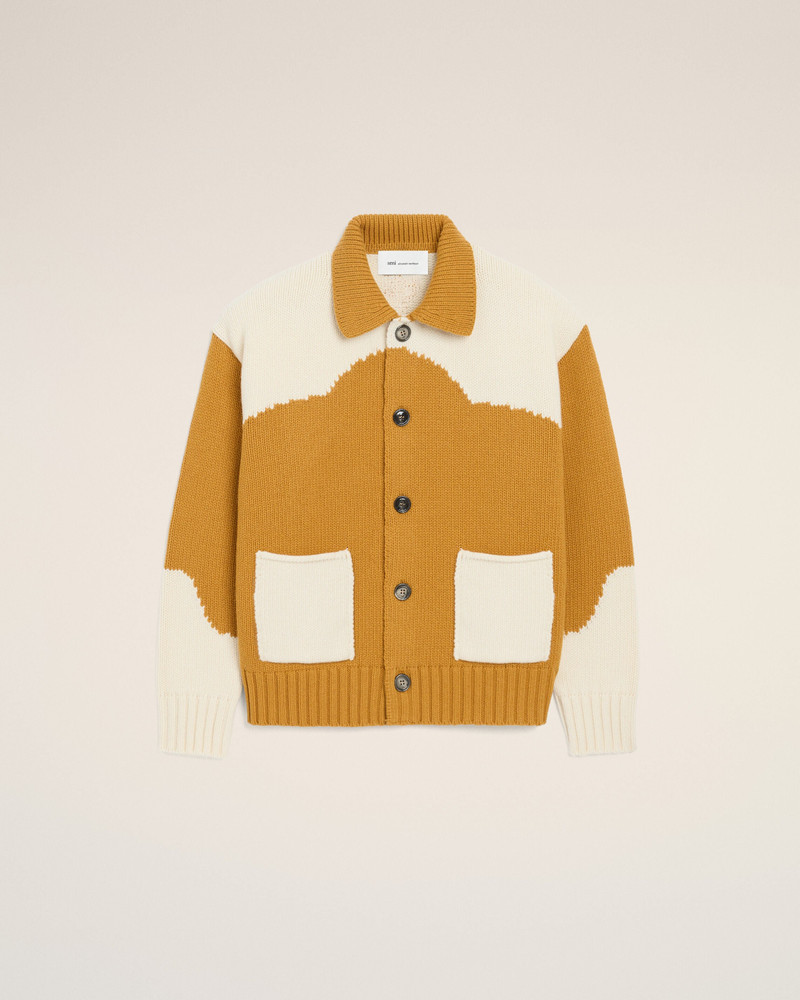 YELLOW WOOL AMI DE COEUR CARDIGAN 1