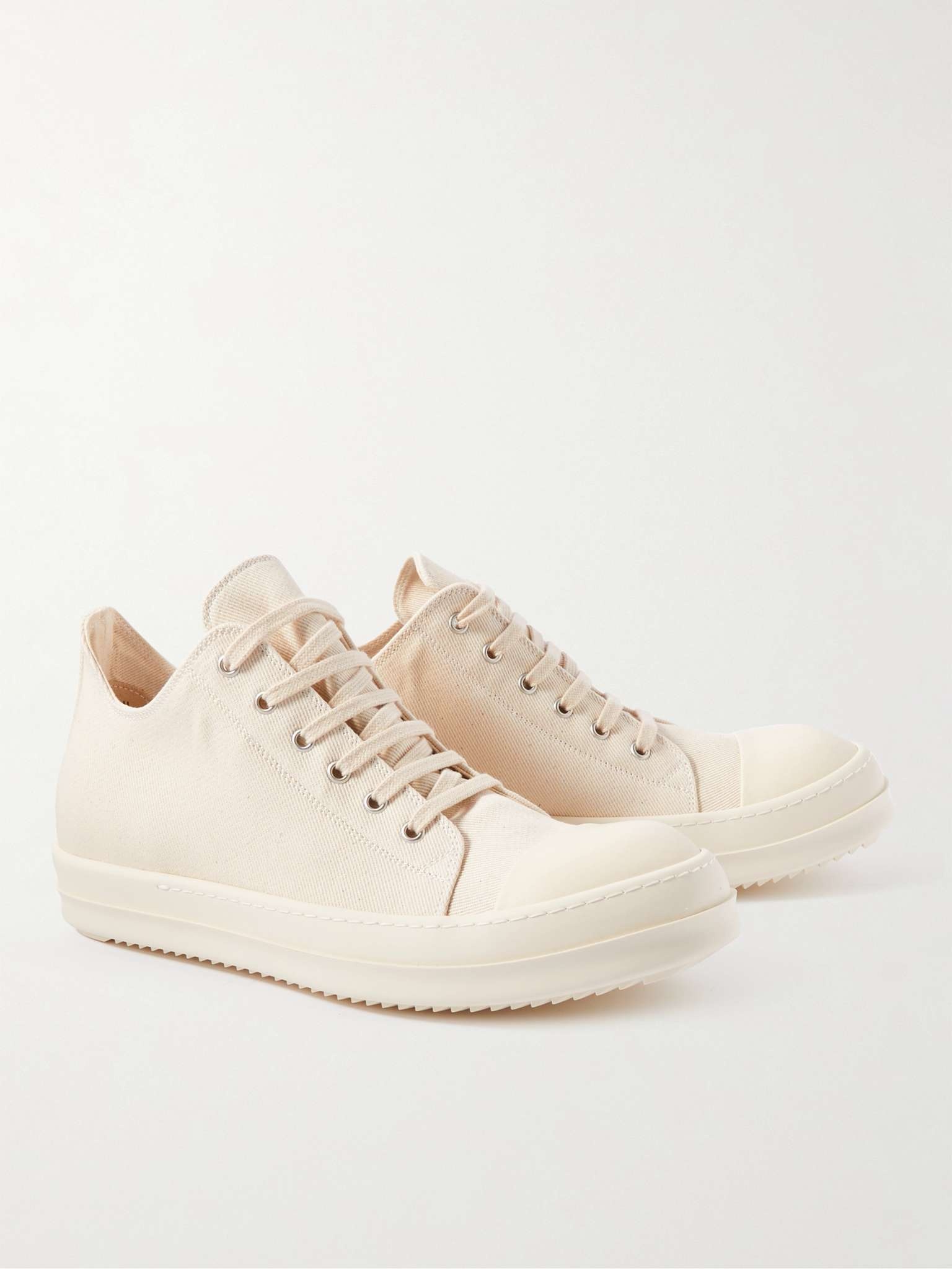 Rubber-Trimmed Denim Sneakers - 4