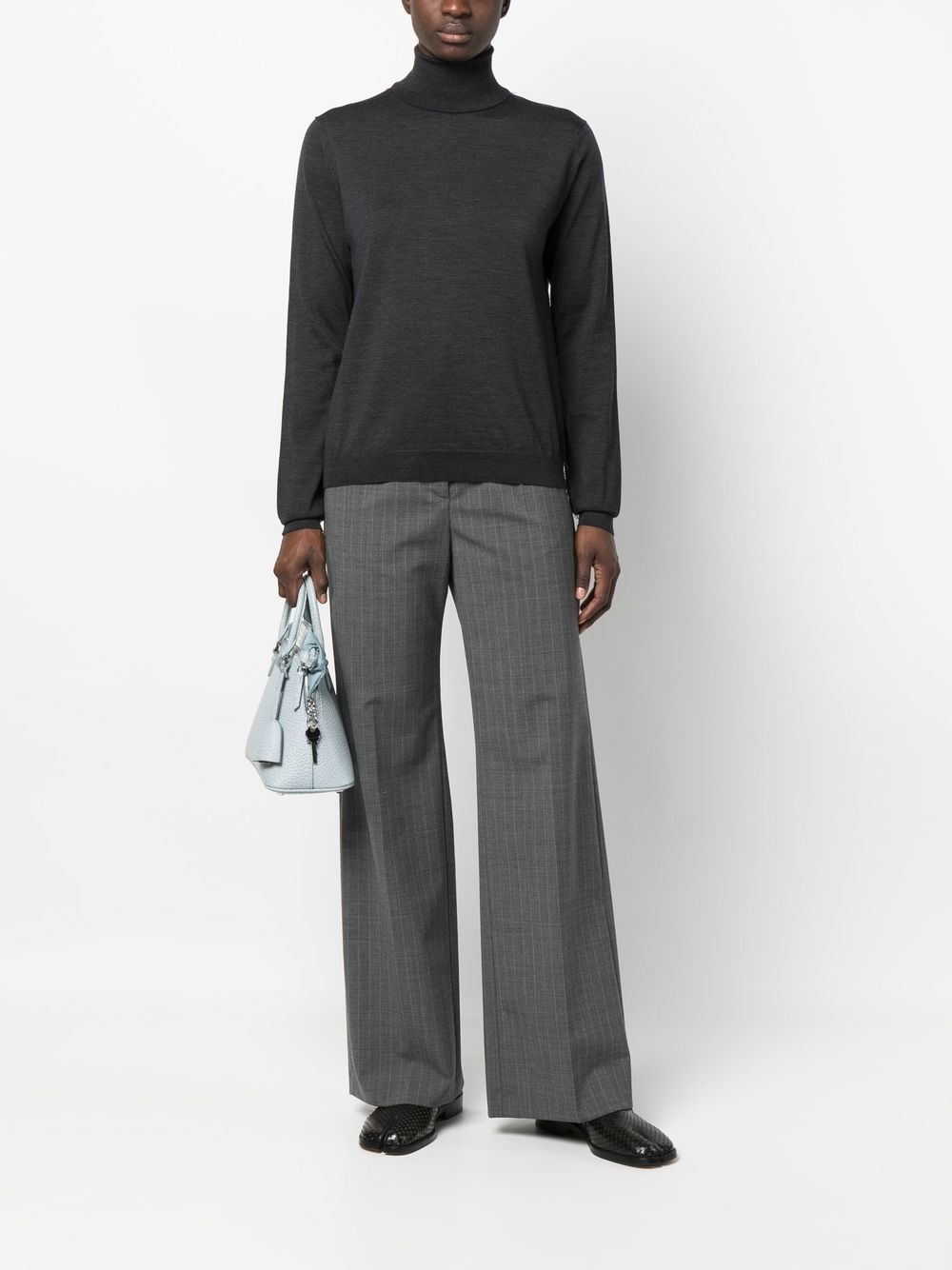 roll-neck knitted jumper - 3