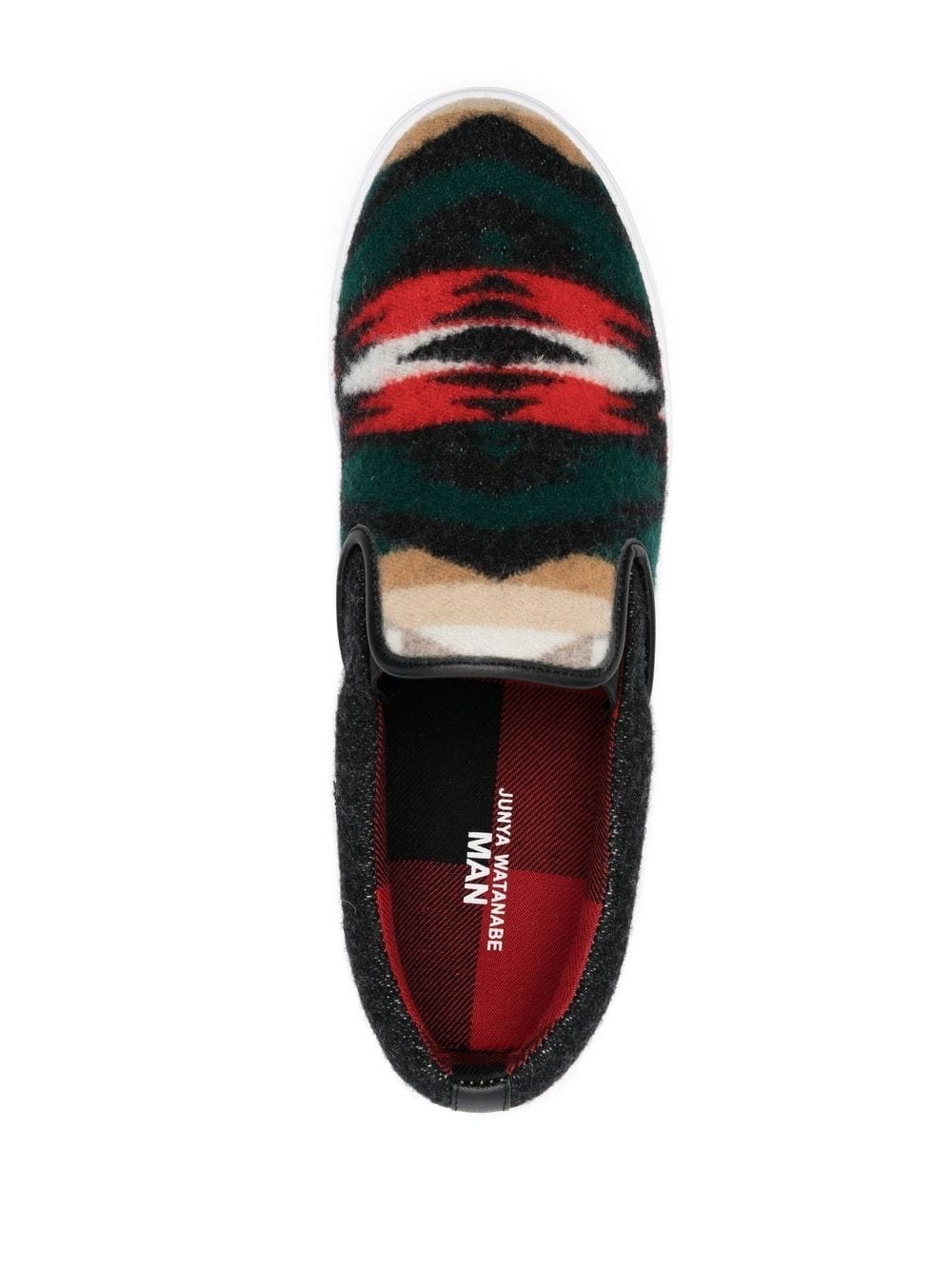 abstract-pattern wool sneakers - 4