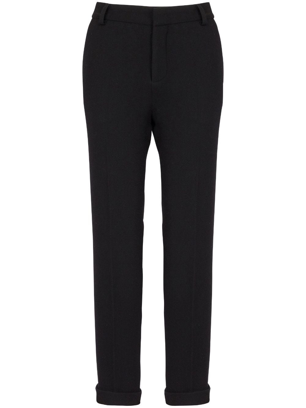 high-waisted tapered-leg trousers - 1