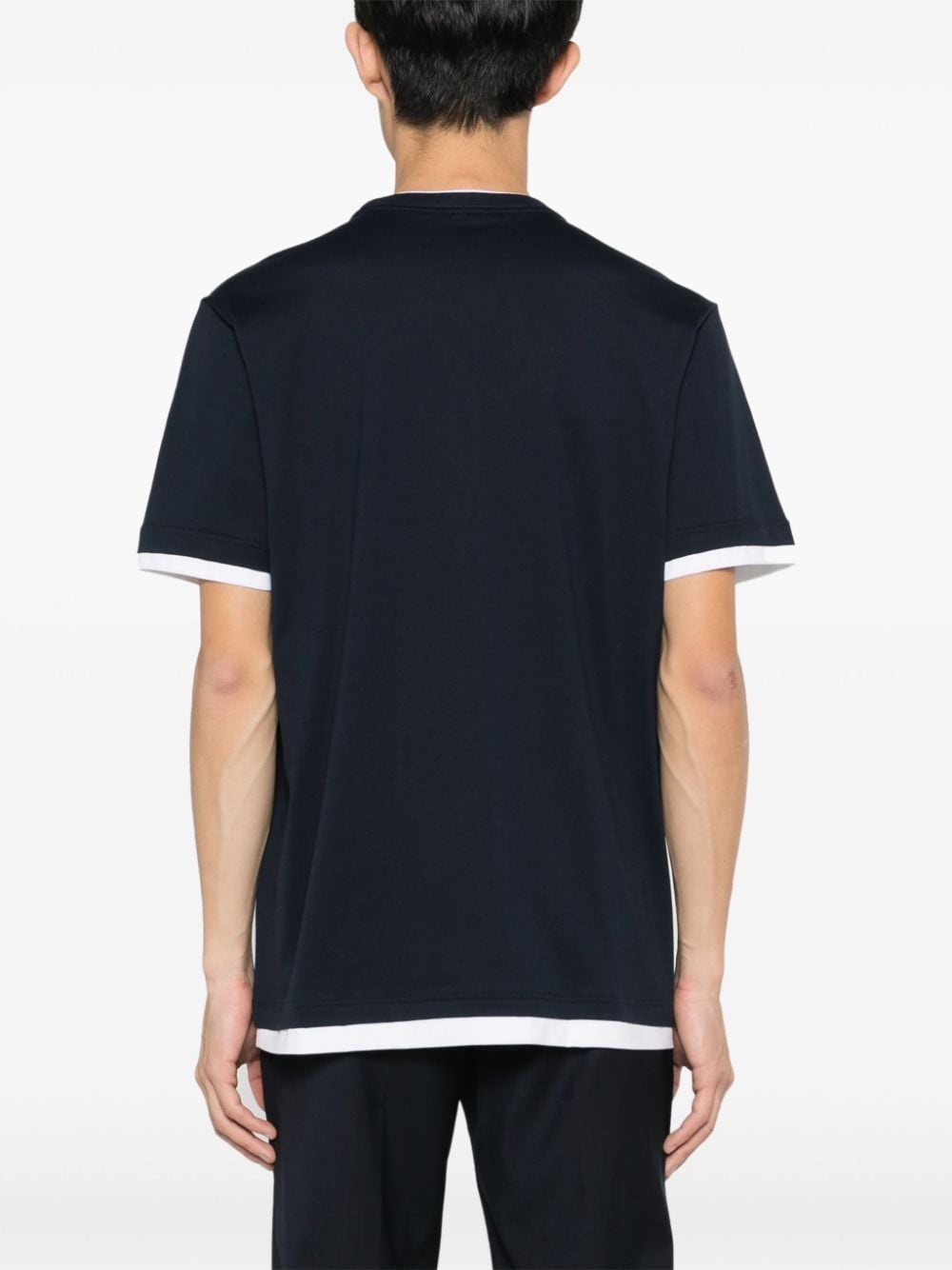 logo-embroidered cotton T-shirt - 4