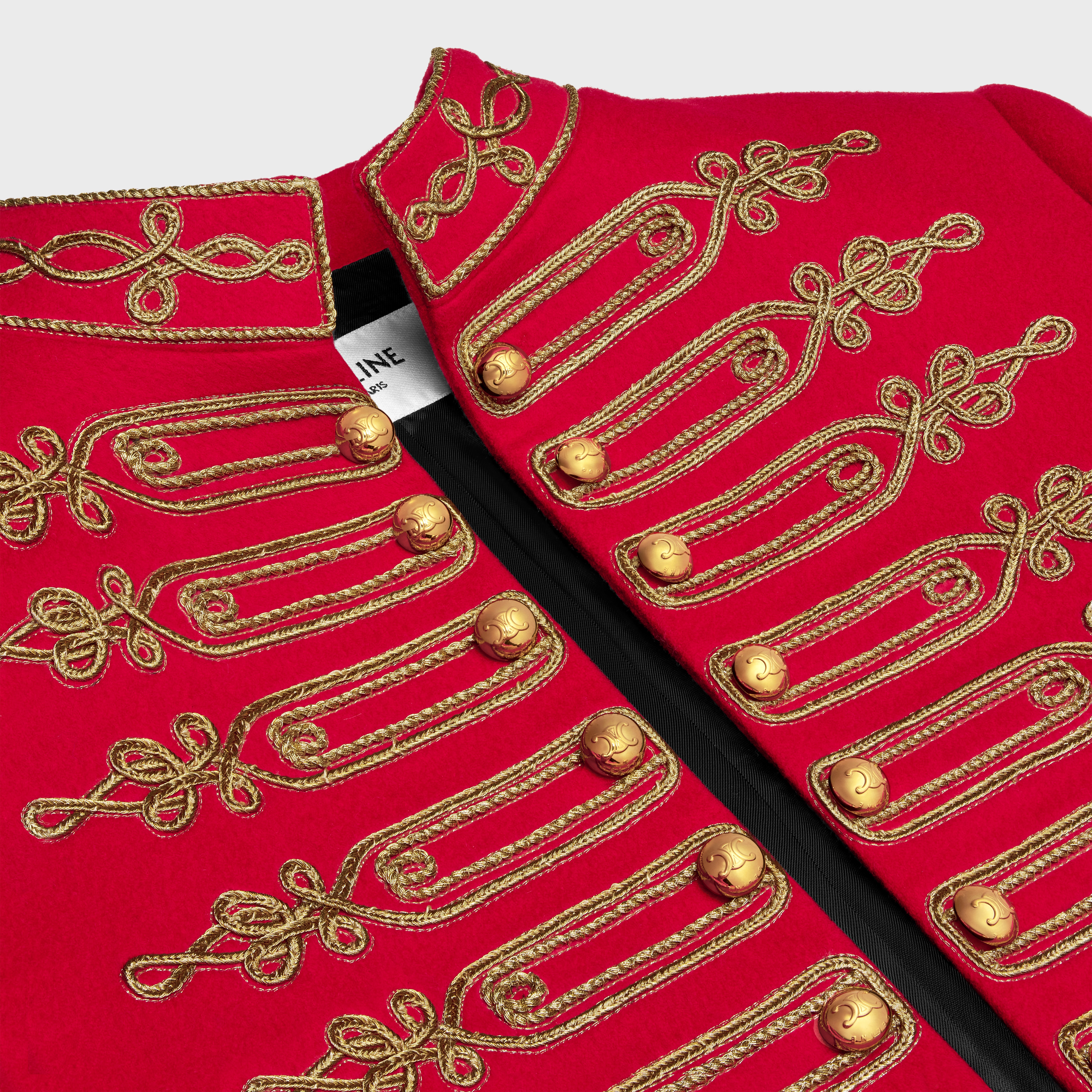 military spencer jacket in wool cloth - 3
