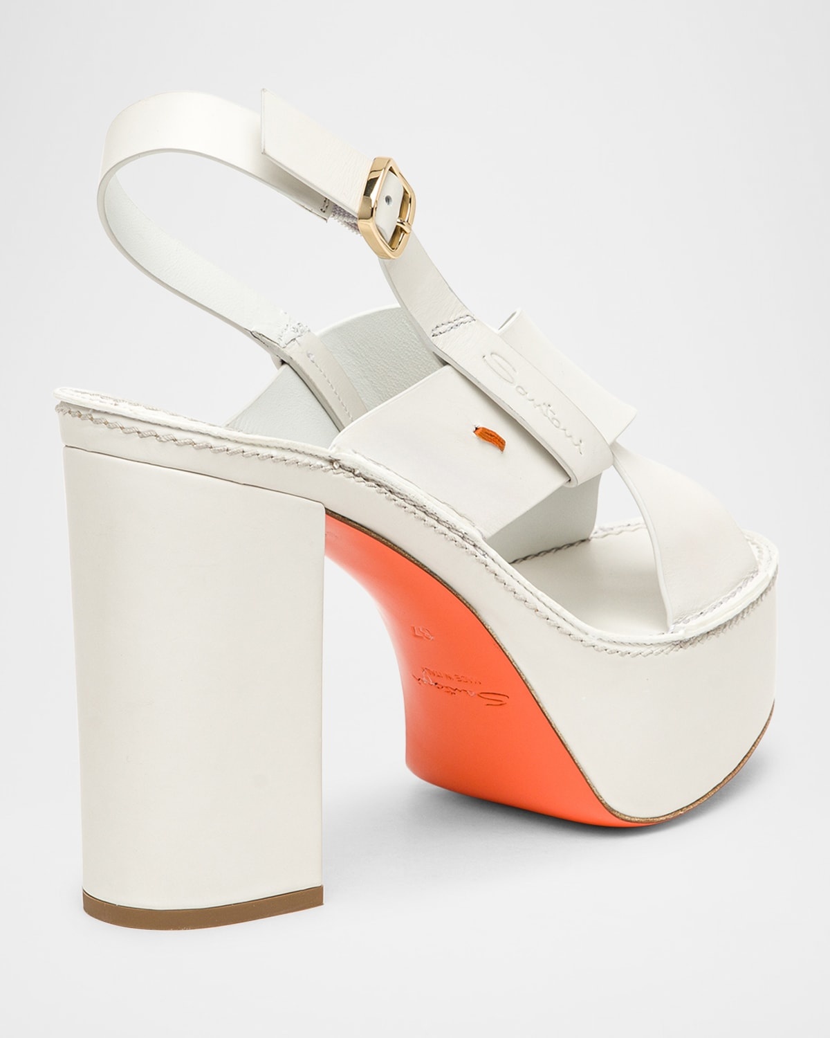 Tropez Leather Crisscross Platform Sandals - 3