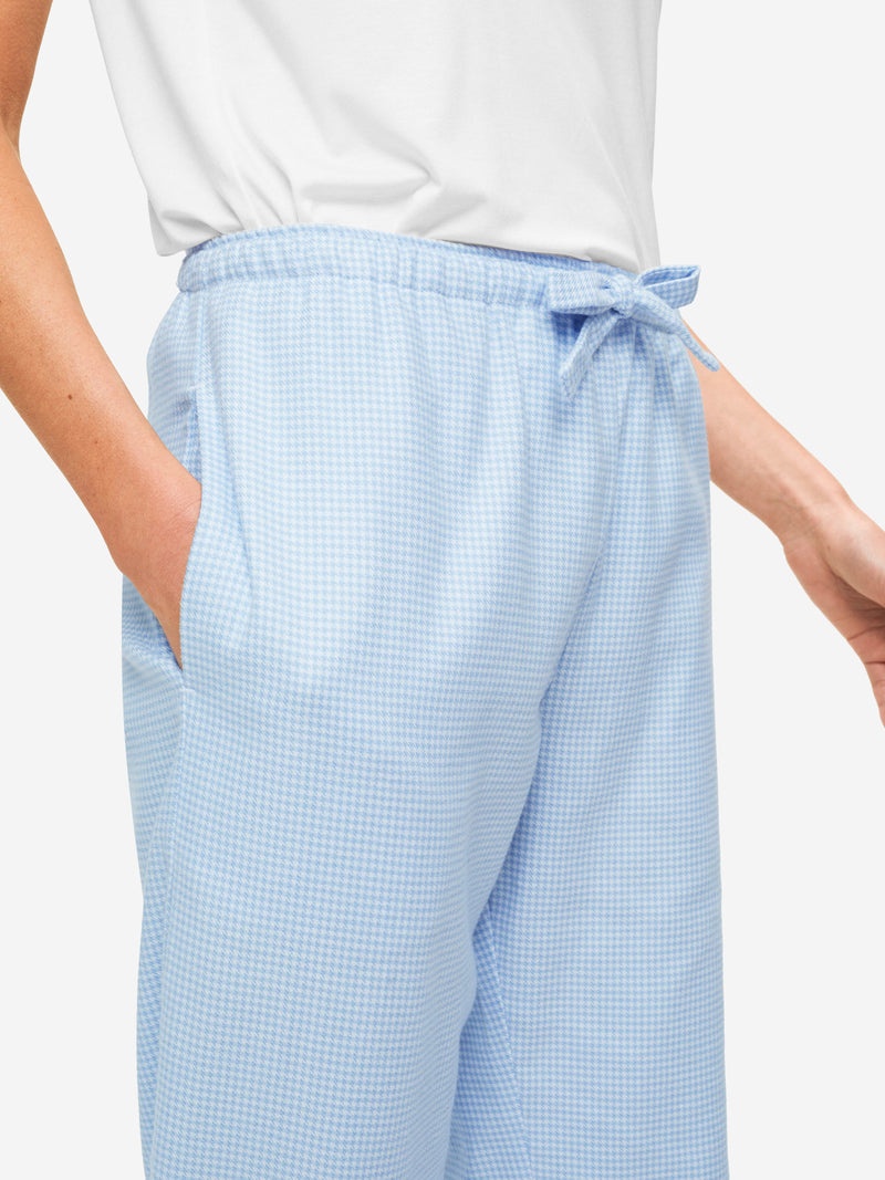 Women's Lounge Trousers Kelburn 23 Brushed Cotton Blue - 6