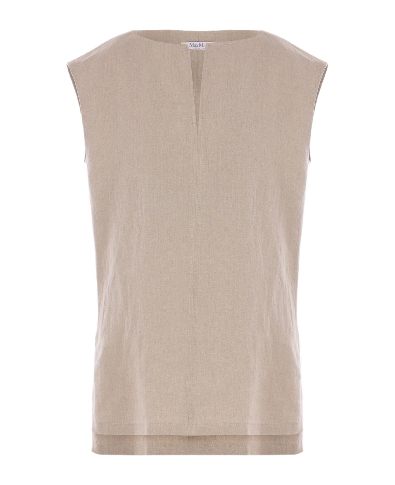 Colimbo Sleeveless Blouse In Linen - 1