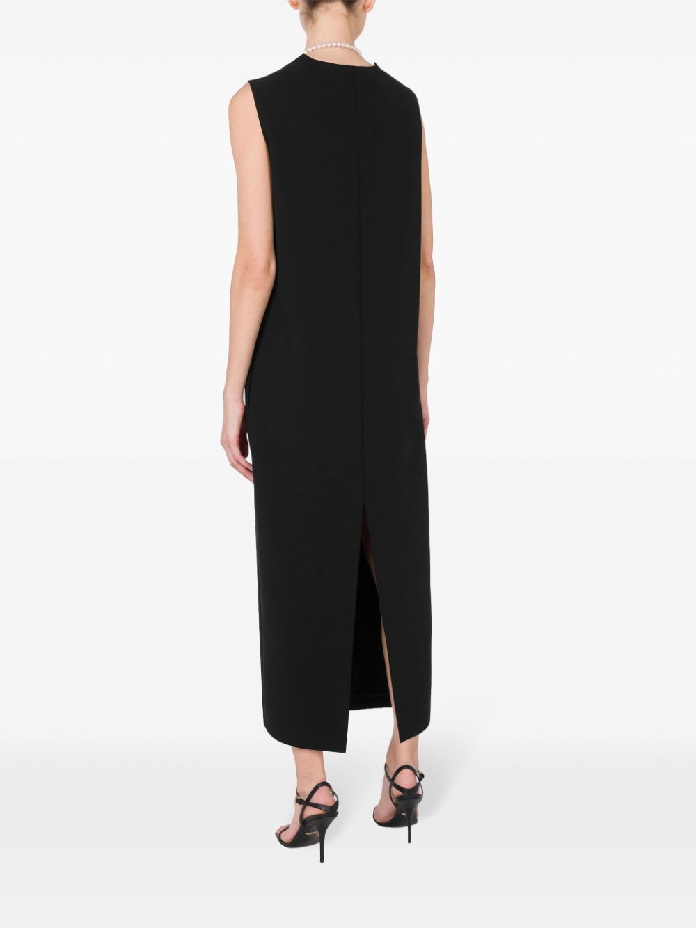 pearl-embellished midi dress - 3