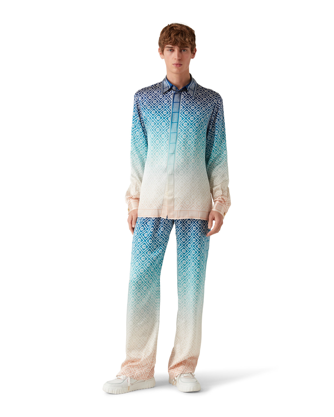Jacquard Gradient Silk Trousers | Casablanca Paris - 2
