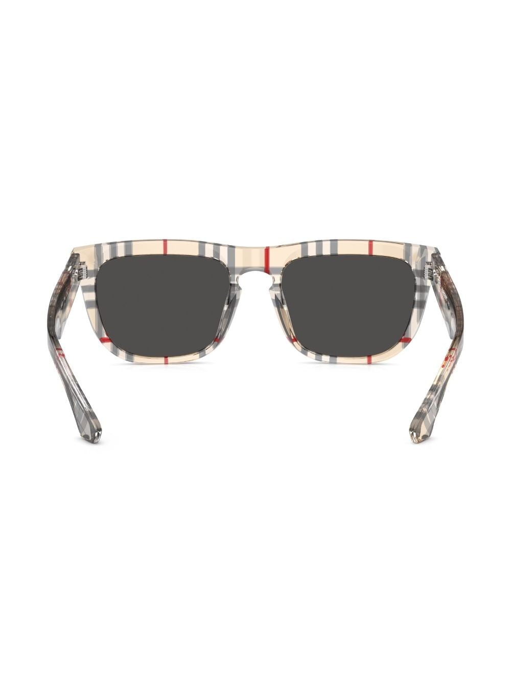 Vintage check-pattern square-frame sunglasses - 4