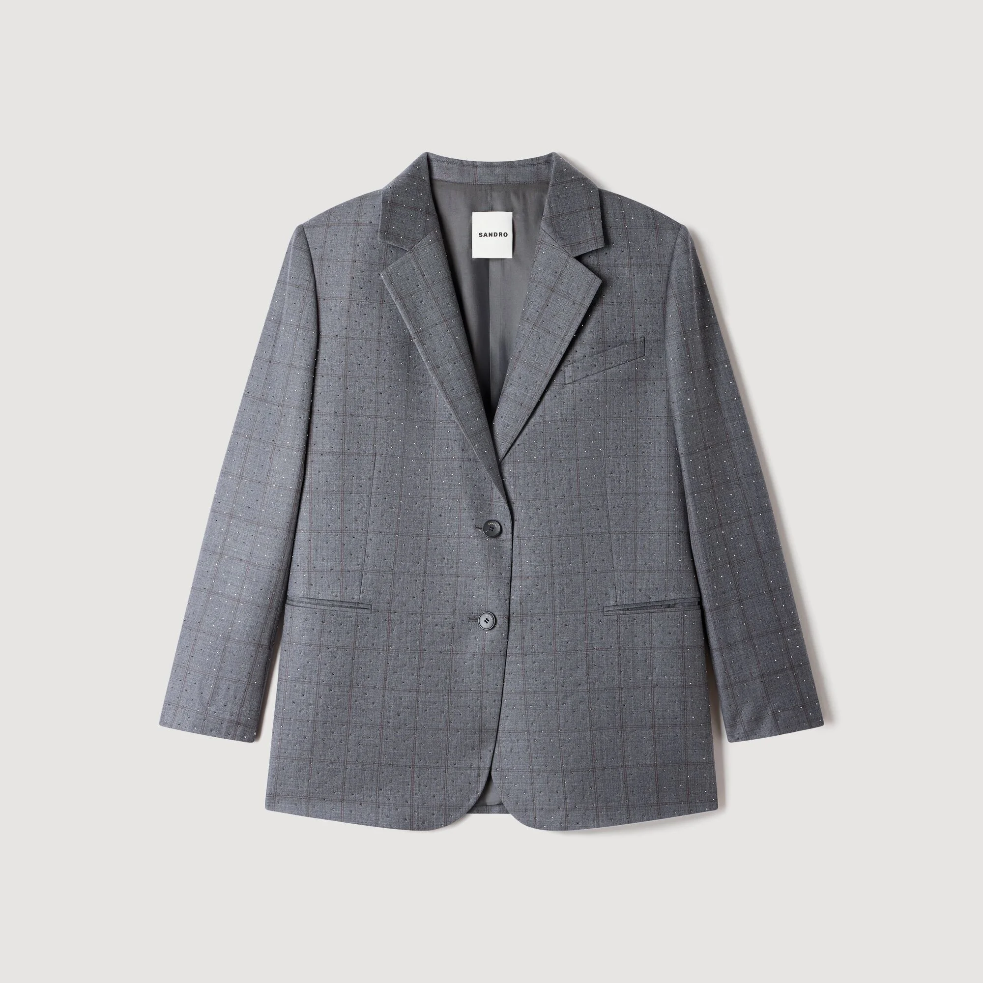 CHECKED WOOL JACKET - 1