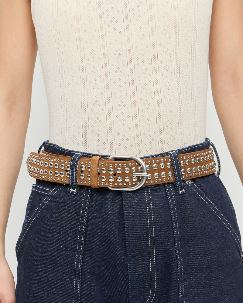 Isaac Cacao/Silver Studded Belt 3