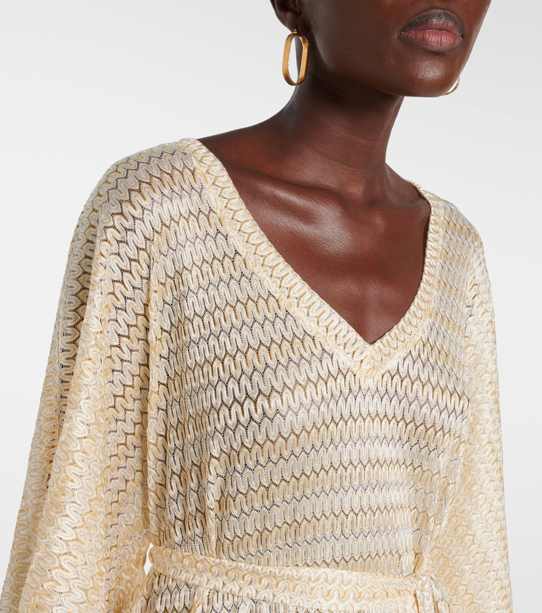 June knitted lamé kaftan - 4