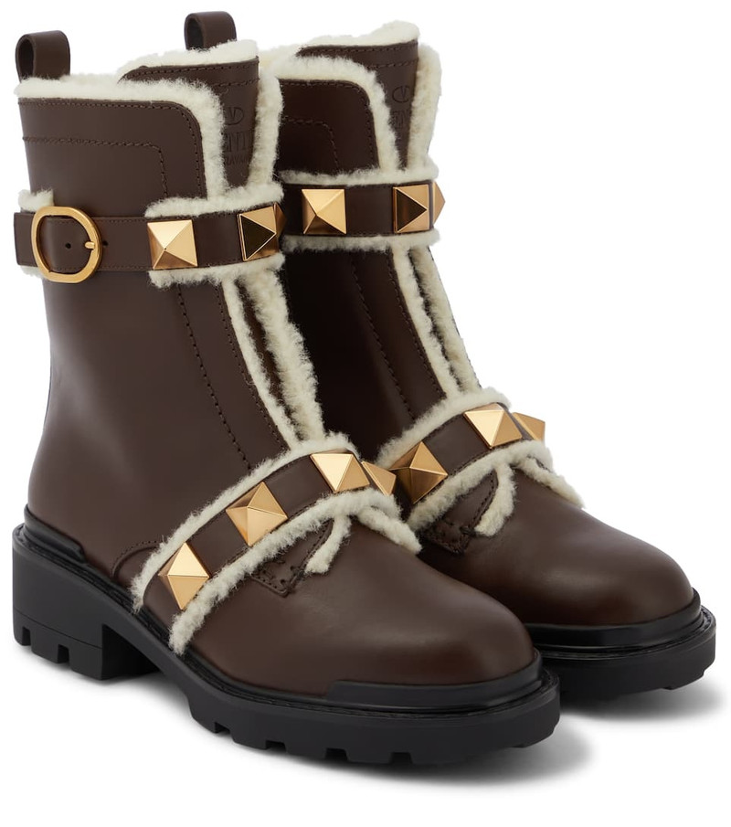 Roman Stud leather ankle boots 1
