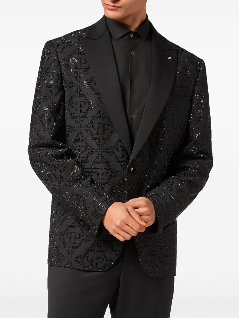 PHILIPP PLEIN Hexagon crystal-embellished blazer outlook